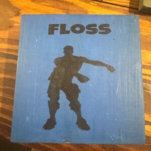 Blue Fortnite Floss Dance Art Piece